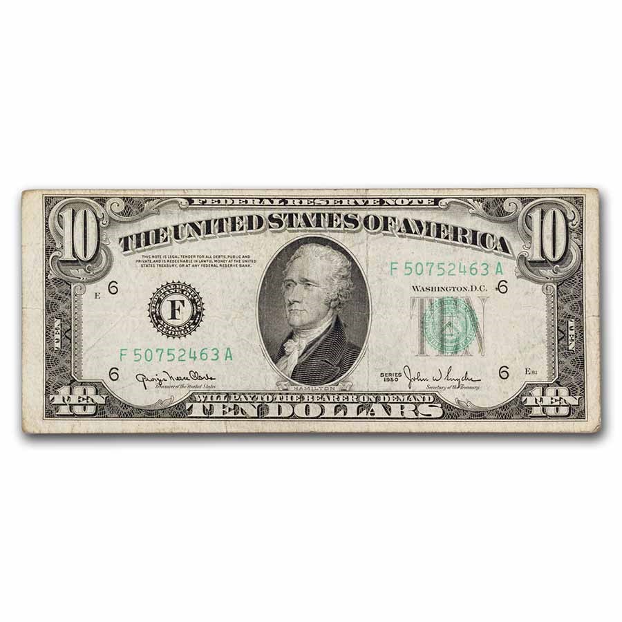 1950 (F-Atlanta) $10 FRN VF (Fr#2010-F)