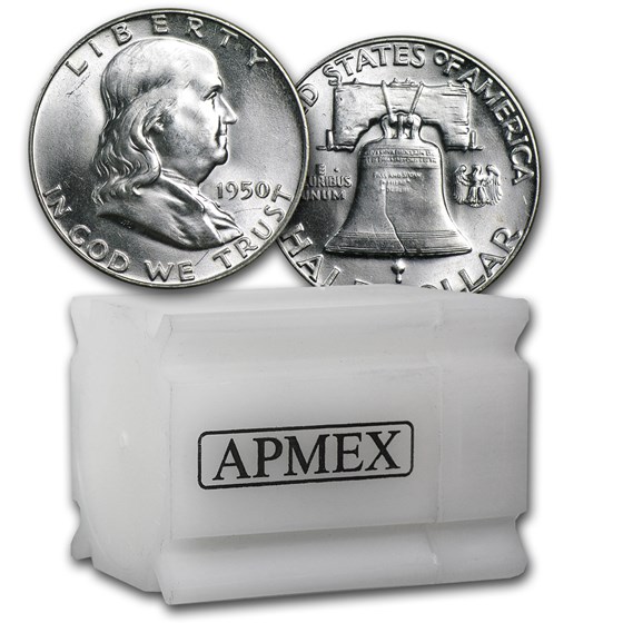 1950 Franklin Half Dollar 20-Coin Roll BU