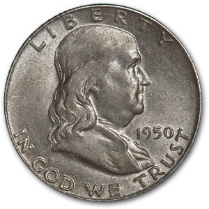 1950 Franklin Half Dollar AU
