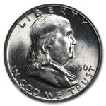 1950 Franklin Half Dollar MS-64 NGC (FBL)