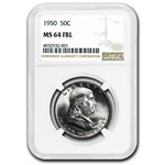 1950 Franklin Half Dollar MS-64 NGC (FBL)