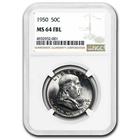 1950 Franklin Half Dollar MS-64 NGC (FBL) 1950 Franklin Half Dollar MS-64 NGC (FBL)