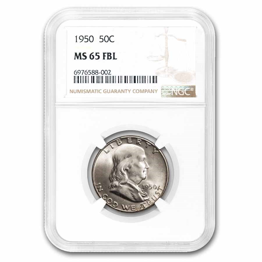 1950 Franklin Half Dollar MS-65 NGC (FBL)