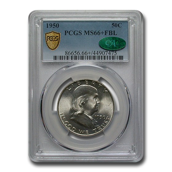 1950 Franklin Half Dollar MS-66+ PCGS CAC (FBL) 1950 Franklin Half Dollar MS-66+ PCGS CAC (FBL)
