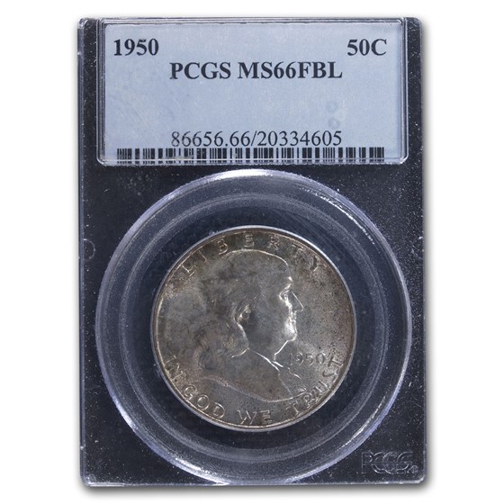 1950 Franklin Half Dollar MS-66 PCGS (FBL) 1950 Franklin Half Dollar MS-66 PCGS (FBL)