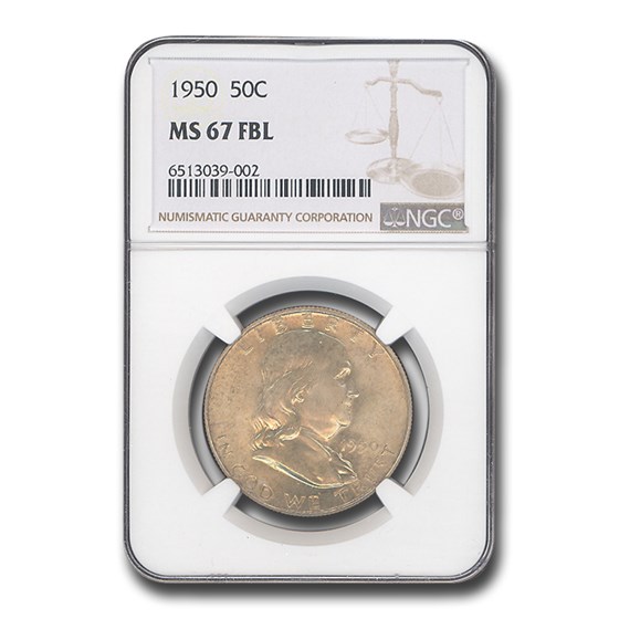 1950 Franklin Half Dollar MS-67 NGC (FBL) 1950 Franklin Half Dollar MS-67 NGC (FBL)