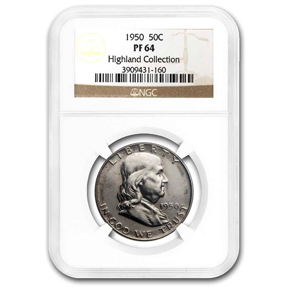 1950 Franklin Half Dollar PF-64 NGC 1950 Franklin Half Dollar PF-64 NGC