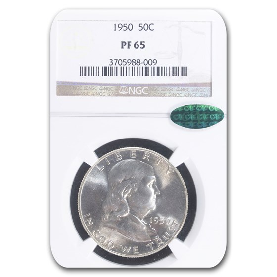 1950 Franklin Half Dollar PF-65 NGC CAC 1950 Franklin Half Dollar PF-65 NGC CAC