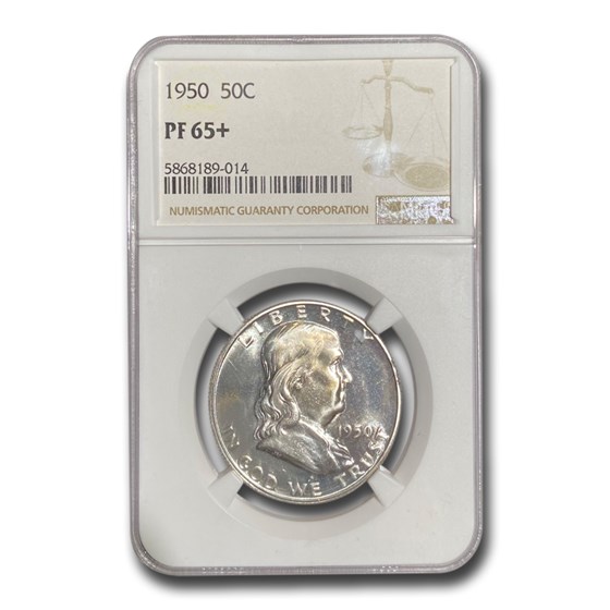 1950 Franklin Half Dollar PF-65+ NGC 1950 Franklin Half Dollar PF-65+ NGC