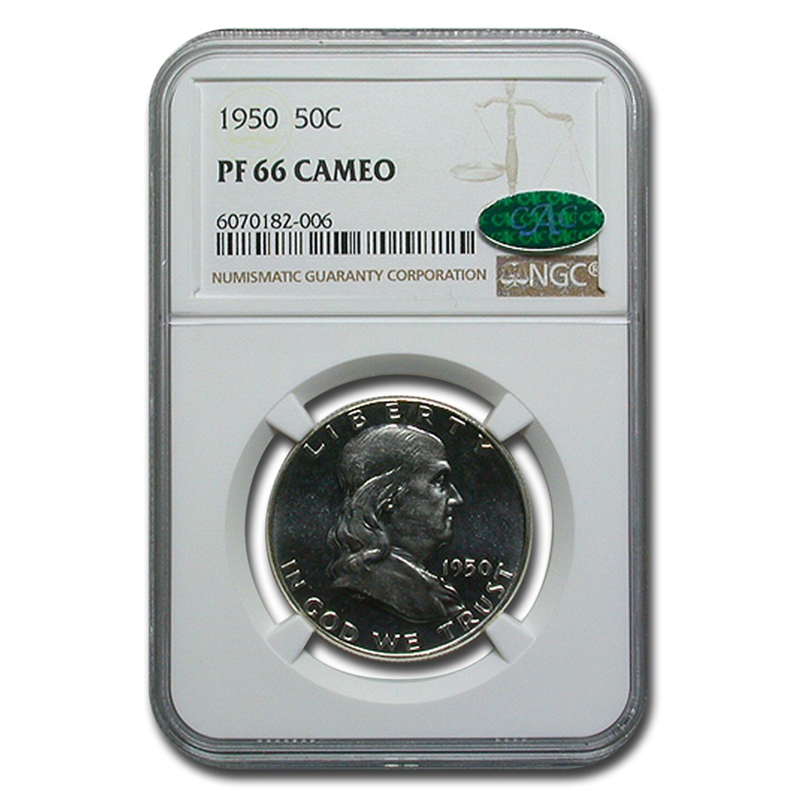 1950 Franklin Half Dollar PF-66 Cameo NGC CAC