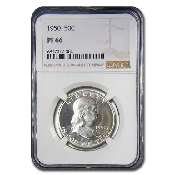1950 Franklin Half Dollar PF-66 NGC 1950 Franklin Half Dollar PF-66 NGC