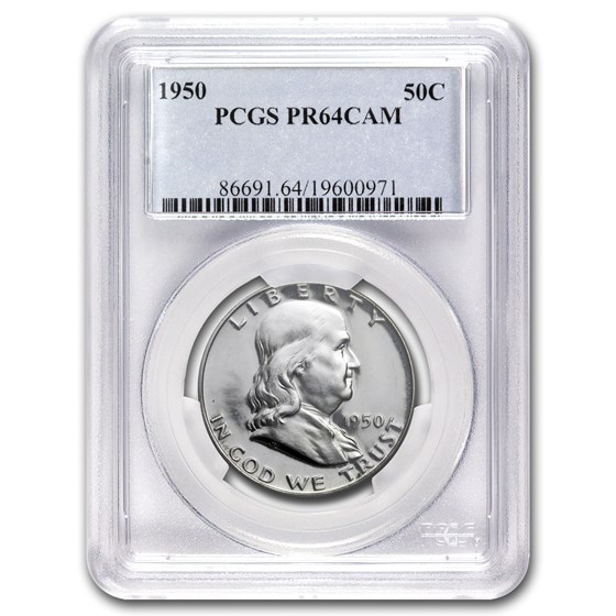 1950 Franklin Half Dollar PR-64CAM PCGS 1950 Franklin Half Dollar PR-64CAM PCGS