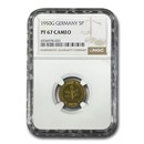 1950-G Germany 5 Pfennig PF-67 Cameo NGC