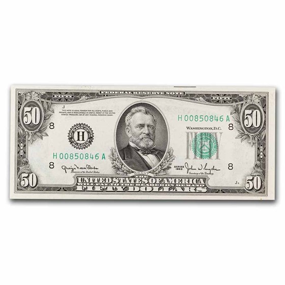 1950 (H-St Louis) $50 FRN CU (Fr#2107-H)