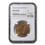 1950 Ireland Penny MS-64 NGC (Red)
