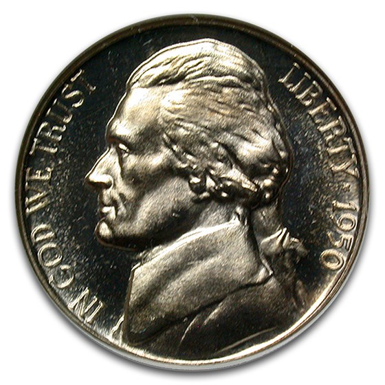 1950 Jefferson Nickel PF-66 Cameo NGC