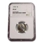 1950 Jefferson Nickel PF-67 NGC