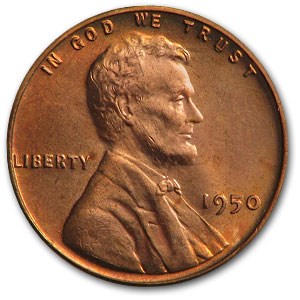 1950 Lincoln Cent BU (Red)