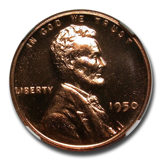 1950 Lincoln Cent PF-66 DCAM NGC (Red) 1950 Lincoln Cent PF-66 DCAM NGC (Red)