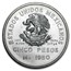1950 Mexico Silver 5 Pesos Southern Railroad BU