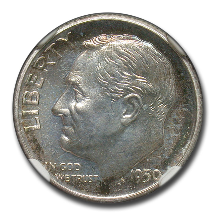 1950 Roosevelt Dime PF-68 NGC