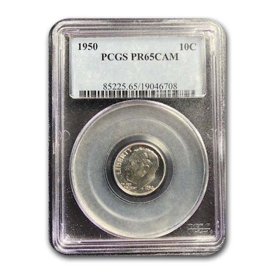 1950 Roosevelt Dime PR-65 Cameo PCGS 1950 Roosevelt Dime PR-65 Cameo PCGS