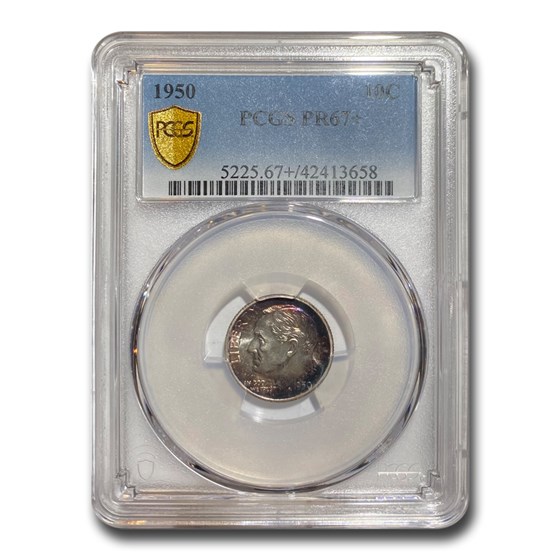 1950 Roosevelt Dime PR-67+ PCGS 1950 Roosevelt Dime PR-67+ PCGS