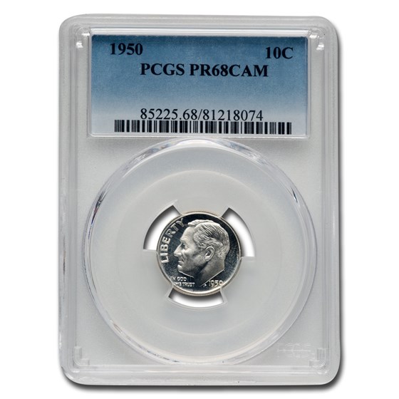 1950 Roosevelt Dime PR-68 Cameo PCGS 1950 Roosevelt Dime PR-68 Cameo PCGS