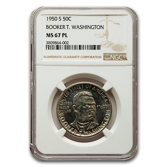 1950-S Booker T. Washington Half Dollar MS-67 NGC (PL) 1950-S Booker T. Washington Half Dollar MS-67 NGC (PL)