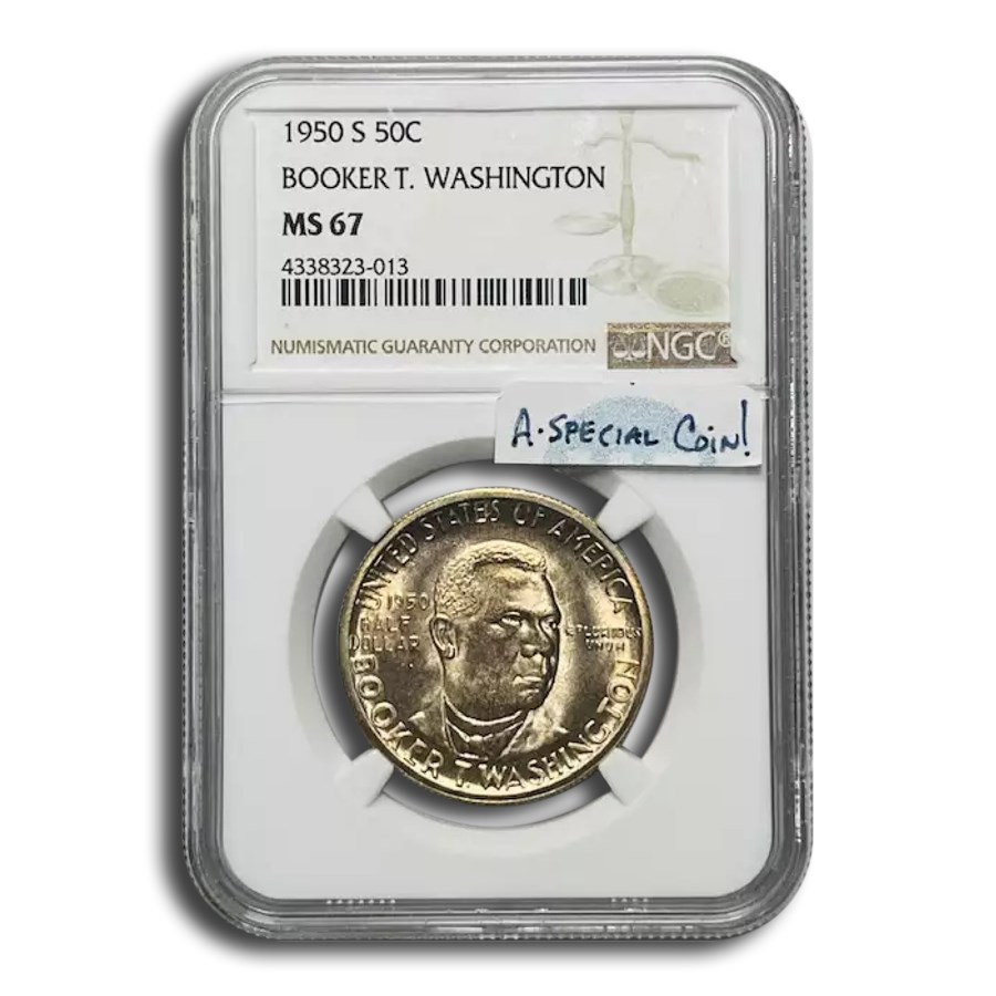1950-S Booker T. Washington Half Dollar MS-67 NGC