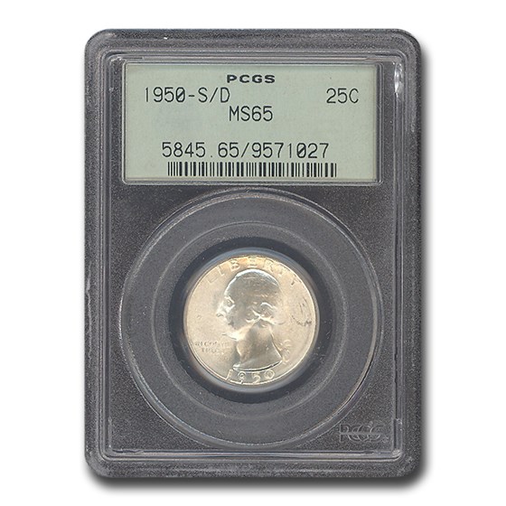 1950-S/D Washington Quarter MS-65 PCGS 1950-S/D Washington Quarter MS-65 PCGS