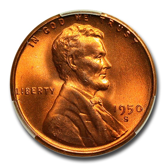 1950-S Lincoln Cent MS-67 CACG (Red) 1950-S Lincoln Cent MS-67 CACG (Red)