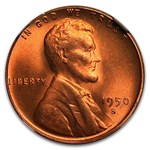 1950-S Lincoln Cent MS-67 NGC (Red)