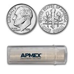 1950-S Roosevelt Dime 50-Coin Roll BU