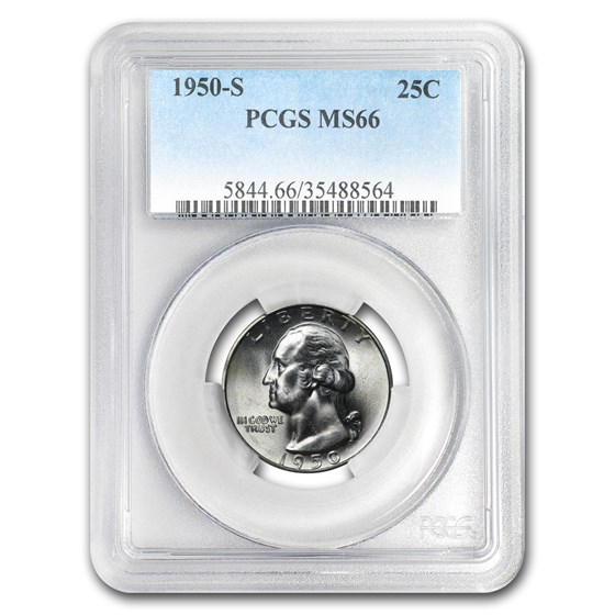 1950-S Washington Quarter MS-66 PCGS 1950-S Washington Quarter MS-66 PCGS