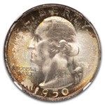 1950-S Washington Quarter MS-67 NGC (Toned)