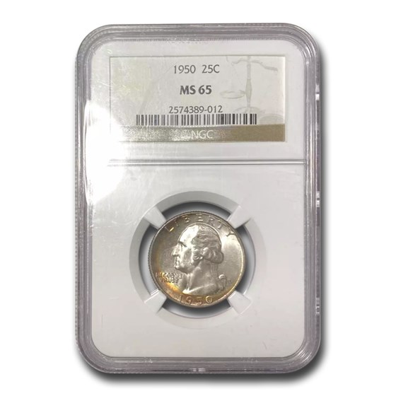 1950 Washington Quarter MS-65 NGC 1950 Washington Quarter MS-65 NGC