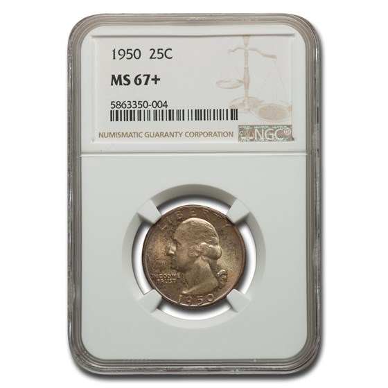 1950 Washington Quarter MS-67+ NGC 1950 Washington Quarter MS-67+ NGC