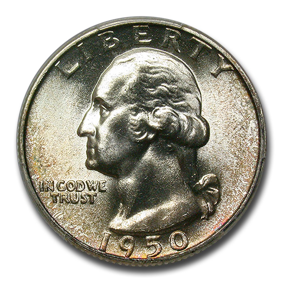 1950 Washington Quarter MS-67 PCGS