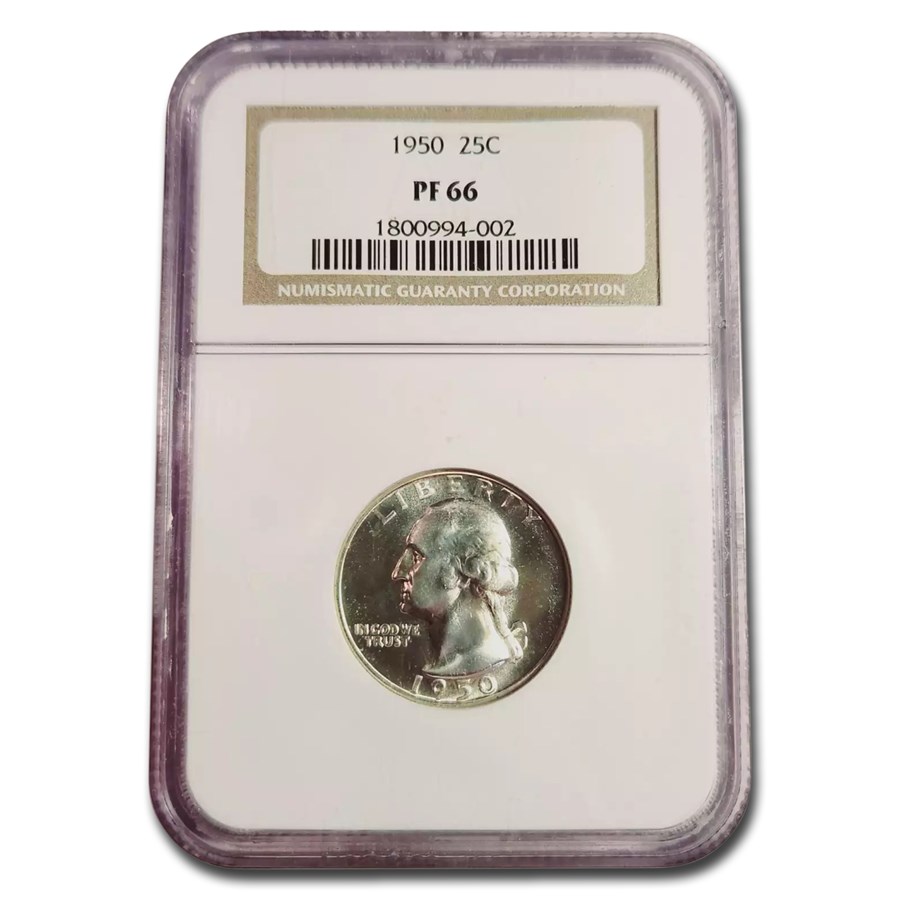 1950 Washington Quarter PF-66 NGC