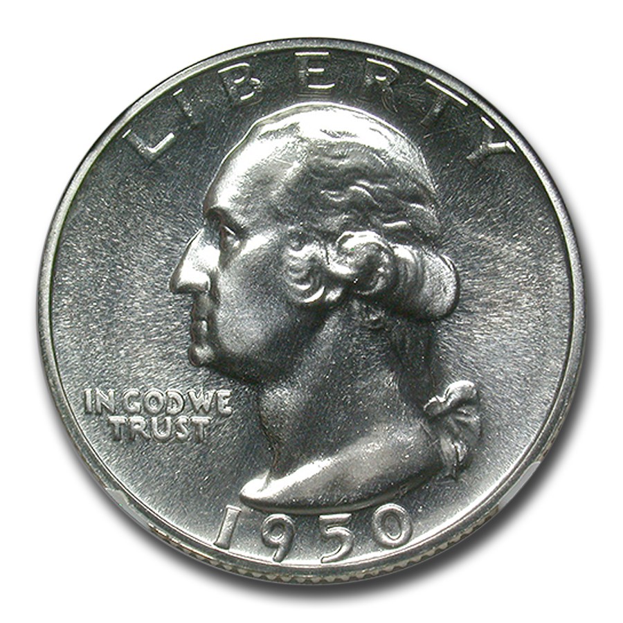 1950 Washington Quarter PF-67+ NGC