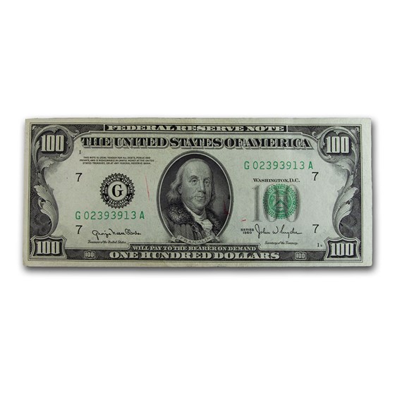 1950s $100 FRN CU (District of Our Choice)