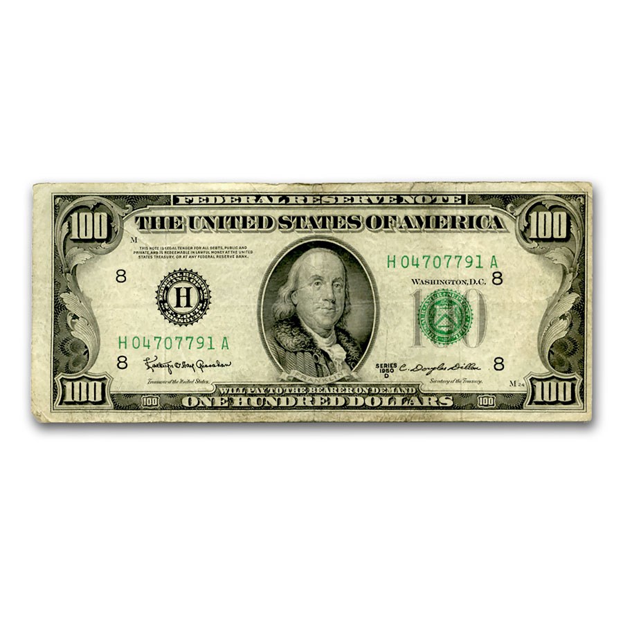1950s $100 FRN's VG/VF (Districts of Our Choice)