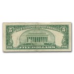 1950s $5.00 FRN VG/AU