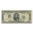 1950s $5.00 FRN VG/AU