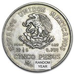 1951-1954 Mexico Silver 5 Pesos Hidalgo XF/AU