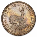 1951-1960 South Africa Silver 5 Shillings XF/AU