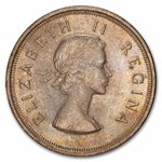 1951-1960 South Africa Silver 5 Shillings XF/AU