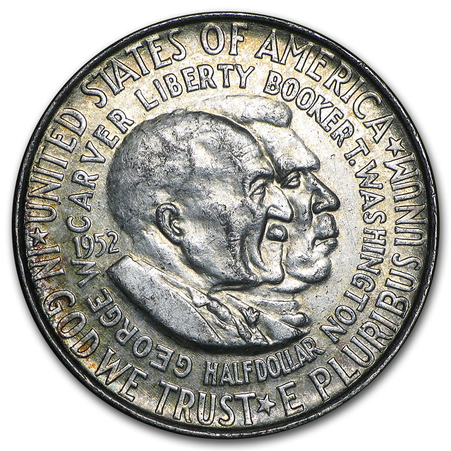 1951-54 P,D, or S Washington-Carver Half (Low Grade/Cleaned)