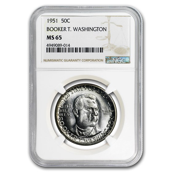1951 Booker T. Washington Half Dollar MS-65 NGC 1951 Booker T. Washington Half Dollar MS-65 NGC